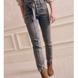 Sezane Maxime High-Rise Gray Jeans